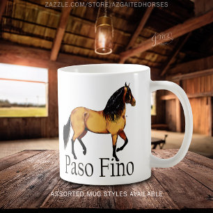 Buckskin Paso Fino Horse Illustration Kaffemugg