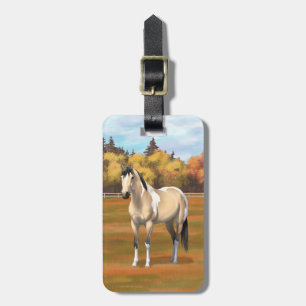 Buckskin Pinto Dun Paint Horse Stailopp Bagagebricka