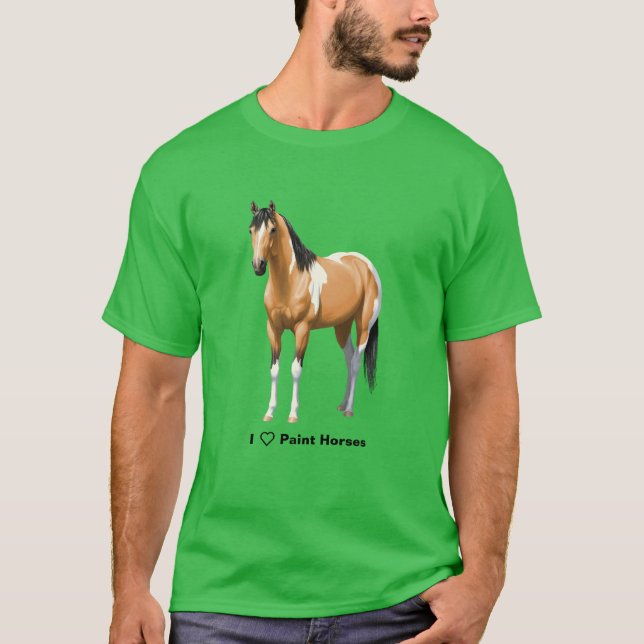 Buckskin Pinto Dun Paint Horse Stailopp Tröja (Framsida)