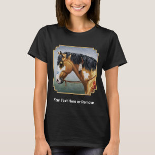 Buckskin Pinto Native American Krig Horse T Shirt