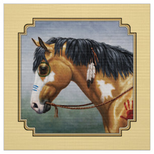Buckskin Pinto Native American Krig Horse Tyg