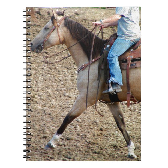 Buckskin Rodeo Horse Anteckningsbok (Framsidan)
