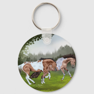 Buckskin Tobiano Paint Horses Nyckelring