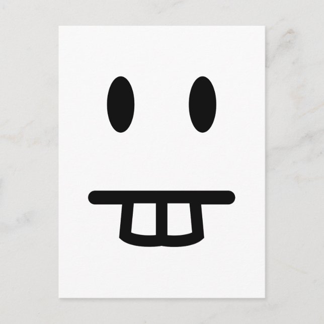 Bucktooth Ansikte Vykort (Framsida)