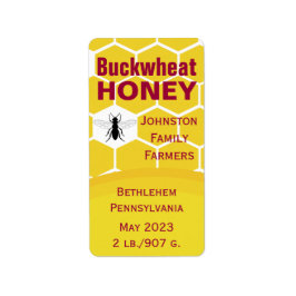 Buckvete Honeycomb Adressetikett