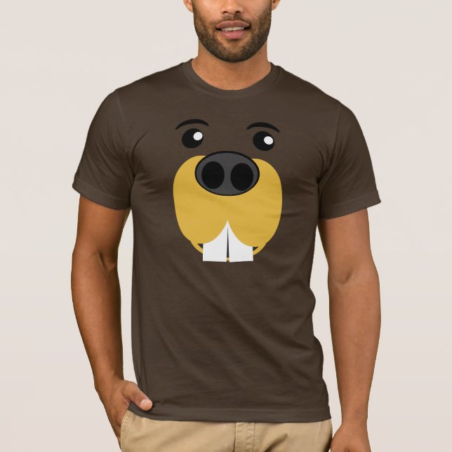 Bucky bäveransikte tee shirt (Framsida)