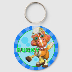 "Bucky GiggleBellies" hästen Keychain Nyckelring
