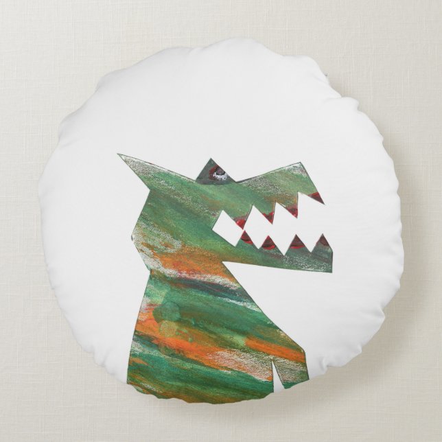 BUCKY och SNAPPER Rund Kudde (Baksidan)