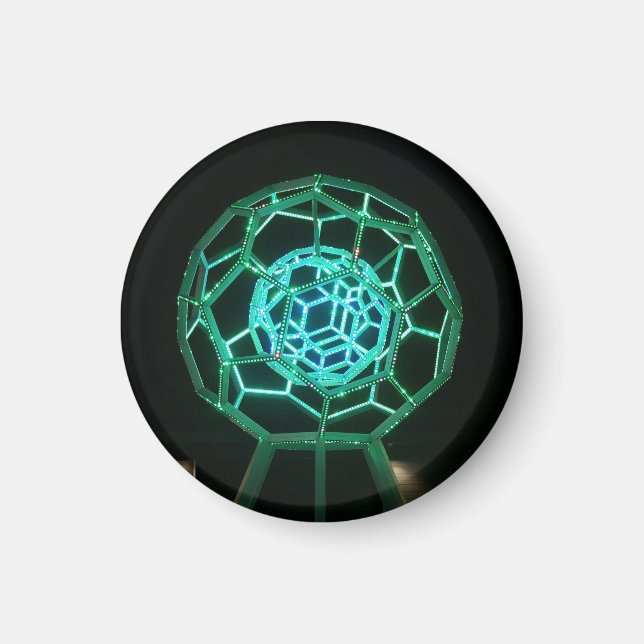 Buckyball skulptur nr 3 Magnet (Framsidan)
