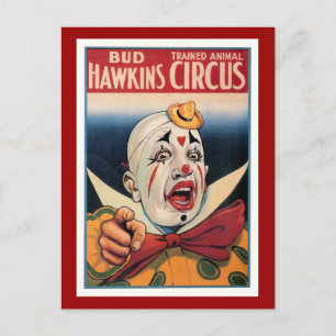 Bud Hawkins Vintage Circus Vykort
