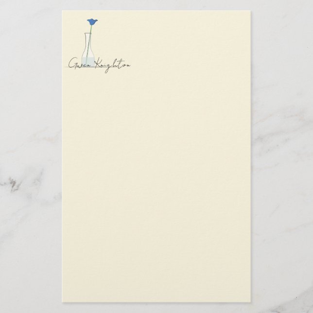 Bud Vas Stationery Brevpapper (Framsida)