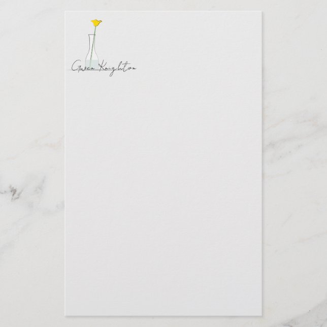 Bud Vas Stationery Brevpapper (Framsida)