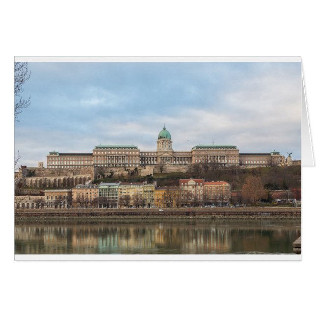 Buda Castle Hungary Budapest på dagen Hälsningskort (Framsidan Horizontal)