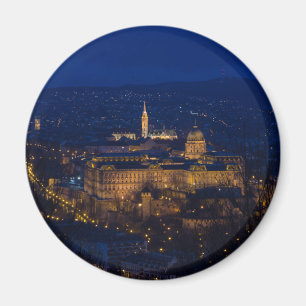 Buda Castle Hungary Budapest på natten Magnet