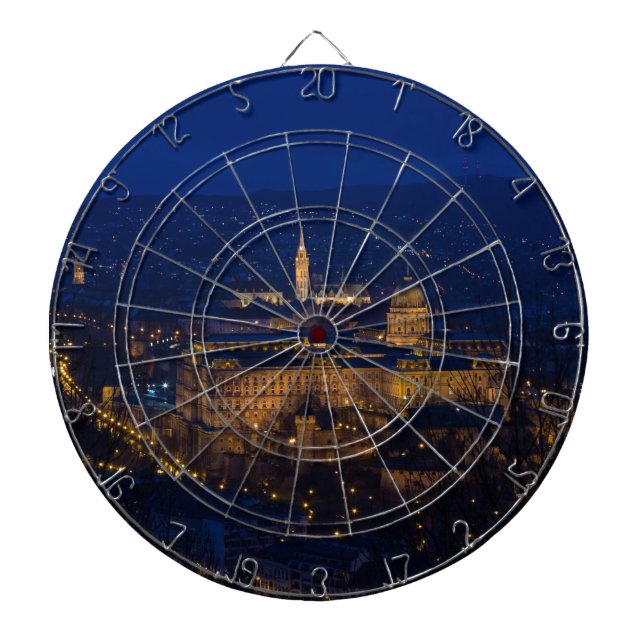 Buda Castle Hungary Budapest på natten Piltavla (Framsidan)