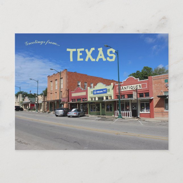 Buda Hays County Texas Vykort (Framsida)