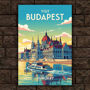Budapest 1960-talet, Ungern Vintage resor Poster
