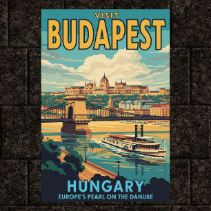 Budapest 1960-talet, Ungern Vintage resor Poster