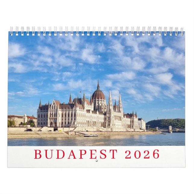 Budapest 2026 calendar kalender (Omslag)