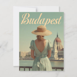 Budapest 50-talet vintage resor vykort