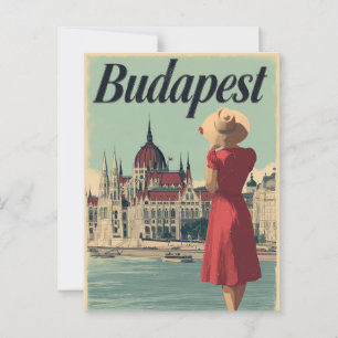 Budapest 50-talets vintage vykort