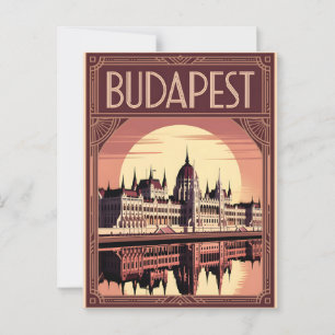 Budapest art deco-vintage vykort