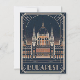 Budapest art deco-vintage vykort