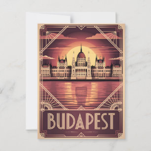 Budapest art deco-vintage vykort