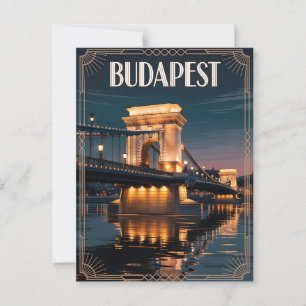 Budapest art deco-vintage vykort