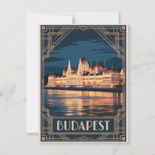 Budapest art deco-vintage vykort