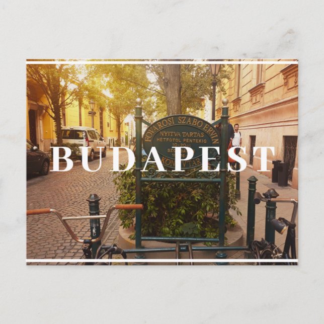 Budapest Bicycle vykort (Framsida)