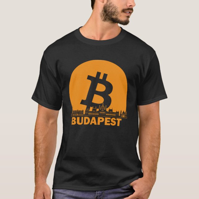 Budapest Bitcoin Maximalist Bitcoin Budapest Skyl T Shirt (Framsida)