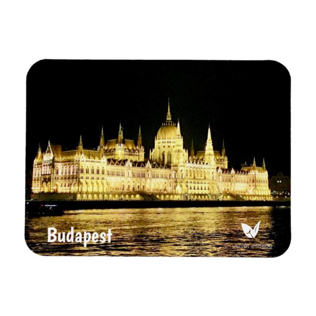 Budapest by night - magnet by Velvet Escape (Horisontell)