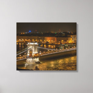 Budapest chain bridge canvastryck