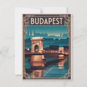 Budapest Chain Bridge Vykort