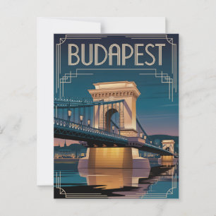 Budapest Chain Bridge Vykort
