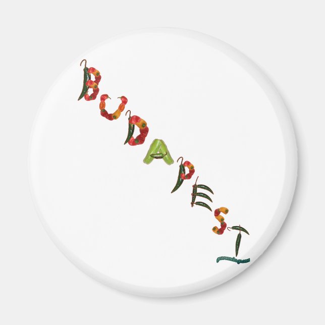 Budapest Chili Peppers Magnet (Framsidan)