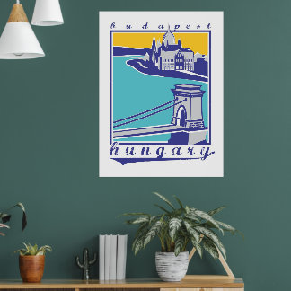 Budapest cityscape poster