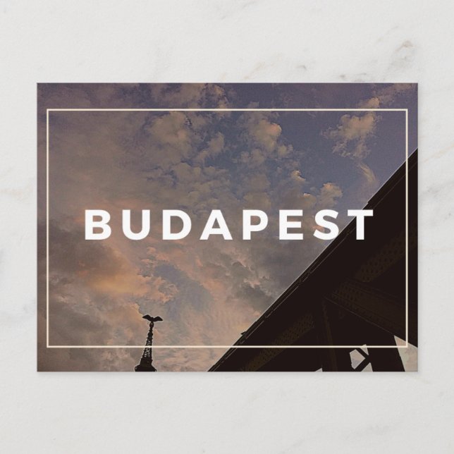Budapest Cloudy Himlar vykort (Framsida)