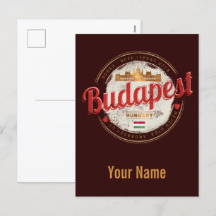 Budapest Design Ungerns Vintage Helg Vykort