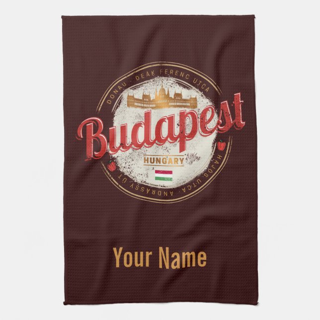 Budapest Design Ungerns Vintage Kökshandduk (Vertikal)