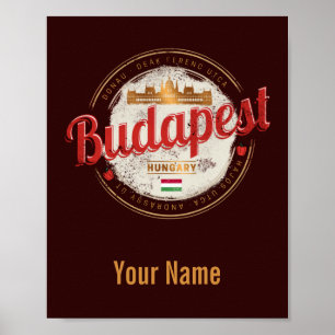 Budapest Design Ungerns Vintage Poster