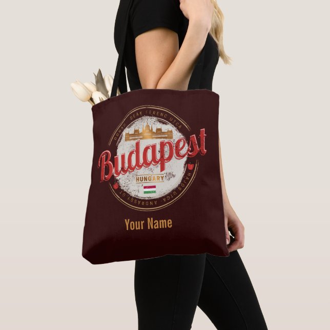 Budapest Design Ungerns Vintage Tygkasse (Närbild)