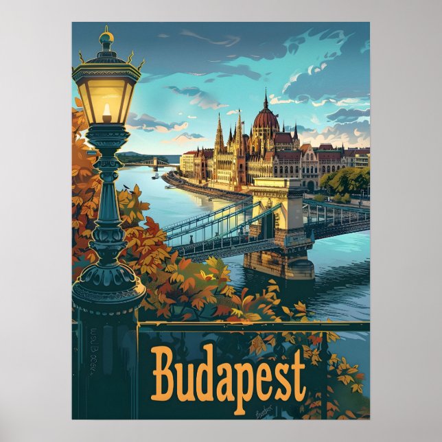 Budapest Donau Poster (Framsidan)