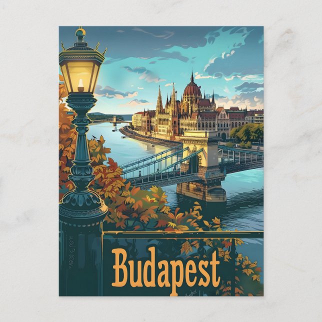 Budapest Donau Vykort (Framsida)