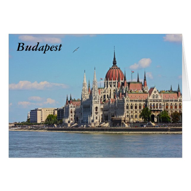 Budapest, Europaparlamentets byggnad, Budapest Hälsningskort (Framsidan Horizontal)