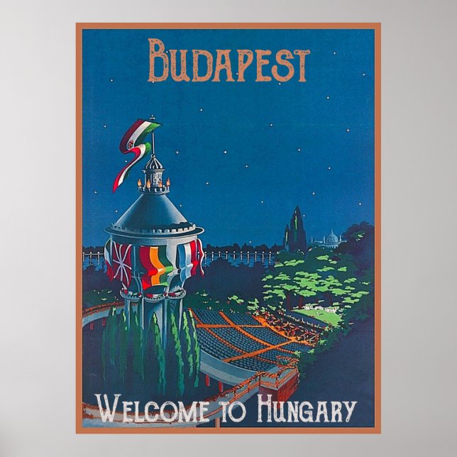 Budapest, Fisherman Bastion, Ungern Poster (Framsidan)