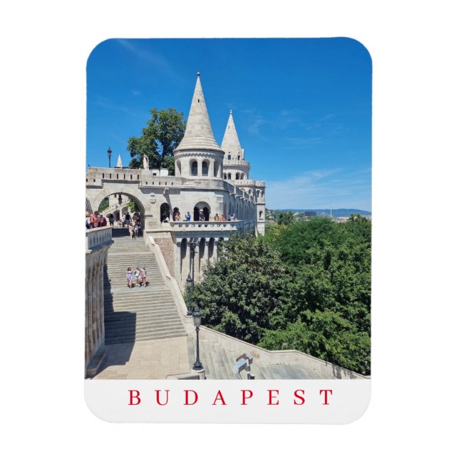 Budapest Fisherman's bastion view-kylmagnet Magnet (Vertikal)