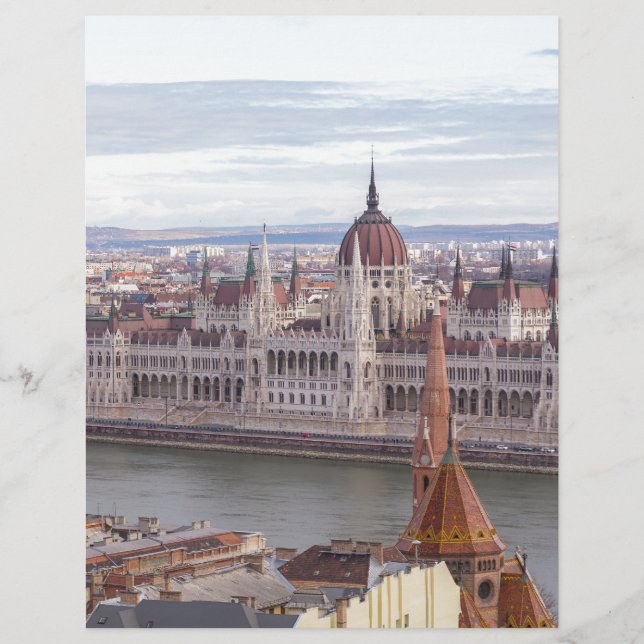 Budapest från det ungerska parlamentet per dag (Framsida)