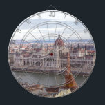 Budapest från det ungerska parlamentet per dag darttavla<br><div class="desc">Budapest från det ungerska parlamentet per dag</div>
